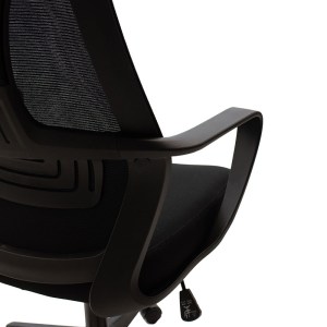 pak-090-000007-6 ΚΑΡΕΚΛΑ ΓΡΑΦΕΙΟΥ ΕΡΓΑΣΙΑΣ MAESTRO PAKOWORLD ΜΕ ΥΦΑΣΜΑ MESH ΧΡΩΜΑ ΜΑΥΡΟ