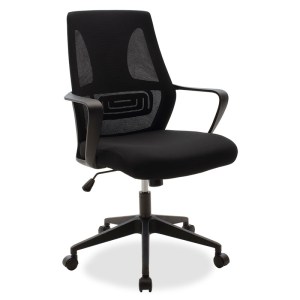 pak-090-000007 ΚΑΡΕΚΛΑ ΓΡΑΦΕΙΟΥ ΕΡΓΑΣΙΑΣ MAESTRO PAKOWORLD ΜΕ ΥΦΑΣΜΑ MESH ΧΡΩΜΑ ΜΑΥΡΟ