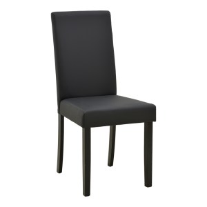 pak-091-000027 ΚΑΡΕΚΛΑ ZEBEN PAKOWORLD ΜΑΥΡΟ PU ΜΕ ΠΟΔΙ ΜΑΥΡΟ RUBBERWOOD 43,5X55,5X93,5ΕΚ