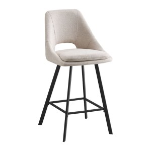 pak-093-000029 ΣΚΑΜΠΟ ΜΠΑΡ INITIATE PAKOWORLD ΚΡΕΜ ΜΠΟΥΚΛΕ ΥΦΑΣΜΑ-ΠΟΔΙ ΜΑΥΡΟ ΜΕΤΑΛΛΟ 48X56X98ΕΚ