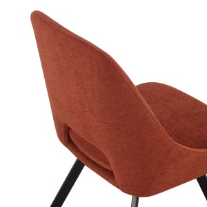 pak-093-000039-6 ΚΑΡΕΚΛΑ INITIATE PAKOWORLD TERRACOTTA ΥΦΑΣΜΑ-ΠΟΔΙ ΜΑΥΡΟ ΜΕΤΑΛΛΟ 48X57X85ΕΚ