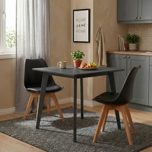 pak-097-000002-1 ΤΡΑΠΕΖΙ BENSON PAKOWORLD MDF ΣΕ RUSTIC GREY ΑΠΟΧΡΩΣΗ 80X80X75ΕΚ