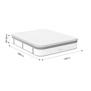 pak-100-000008-5 ΣΤΡΩΜΑ UTOPIA PAKOWORLD POCKET SPRING ΜΕ ΑΝΩΣΤΡΩΜΑ 30-32CM 160X200ΕΚ