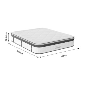 pak-100-000008-6 ΣΤΡΩΜΑ UTOPIA PAKOWORLD POCKET SPRING ΜΕ ΑΝΩΣΤΡΩΜΑ 30-32CM 160X200ΕΚ
