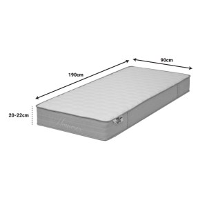 pak-100-000054-4 ΣΤΡΩΜΑ NEMESIS PAKOWORLD POCKET SPRING ROLL PACK ΔΙΠΛΗΣ ΟΨΗΣ ALOE VERA 20-22CM 90X190ΕΚ