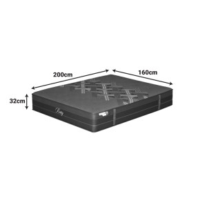 pak-100-000066-2 ΣΤΡΩΜΑ RESTY PAKOWORLD POCKET SPRING ΜΟΝΗΣ ΟΨΗΣ ΜΕ ΕΝΣΩΜΑΤΩΜΕΝΟ ΑΝΩΣΤΡΩΜΑ 32CM 160X200ΕΚ