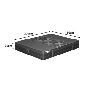 pak-100-000068-3 ΣΤΡΩΜΑ RESTY PAKOWORLD POCKET SPRING ΜΟΝΗΣ ΟΨΗΣ ΜΕ ΕΝΣΩΜΑΤΩΜΕΝΟ ΑΝΩΣΤΡΩΜΑ 32CM 150X200ΕΚ