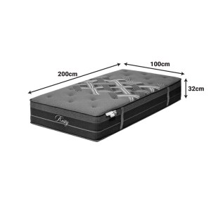 pak-100-000069-4 ΣΤΡΩΜΑ RESTY PAKOWORLD POCKET SPRING ΜΟΝΗΣ ΟΨΗΣ ΜΕ ΕΝΣΩΜΑΤΩΜΕΝΟ ΑΝΩΣΤΡΩΜΑ 32CM 100X200ΕΚ