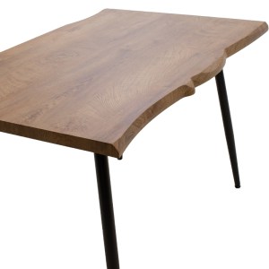 pak-101-000025-3 ΤΡΑΠΕΖΙ NEVE PAKOWORLD MDF ΚΑΡΥΔΙ-ΠΟΔΙ ΜΕΤΑΛΛΙΚΟ ΜΑΥΡΟ 140X80X75ΕΚ