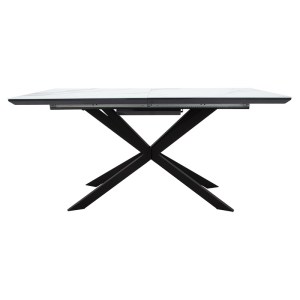 pak-101-000036-1 ΤΡΑΠΕΖΙ ΕΠΕΚΤΕΙΝΟΜΕΝΟ PALAN PAKOWORLD MDF ΟΨΗ ΜΑΡΜΑΡΟΥ ΓΚΡΙ-ΜΑΥΡΟ 160-200X80X77ΕΚ