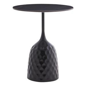 pak-101-000099 ΒΟΗΘΗΤΙΚΟ ΤΡΑΠΕΖΙ KOUSIEN INART ΜΑΥΡΟ SINTERED STONE Φ50X60ΕΚ