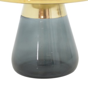 pak-101-000106-2 ΒΟΗΘΗΤΙΚΟ ΤΡΑΠΕΖΙ LAFO INART ΧΡΥΣΟ ΧΡΩΜΙΟ-ΜΑΥΡΟ ΓΥΑΛΙ Φ60X42ΕΚ