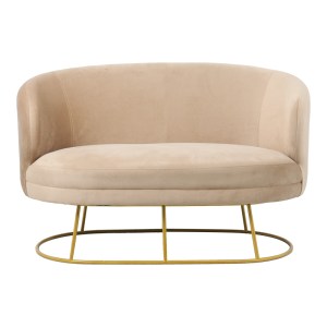 pak-110-000056-2 ΚΑΝΑΠΕΣ ΔΙΘΕΣΙΟΣ RONY PAKOWORLD ΒΕΛΟΥΔΟ ΜΠΕΖ-ΠΟΔΙ ΧΡΥΣΟ ΜΕΤΑΛΛΟ 135X75X85ΕΚ