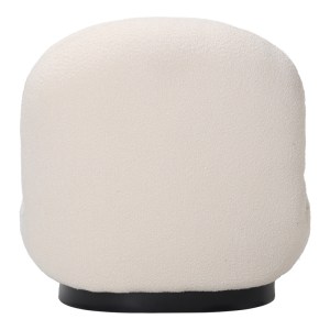 pak-110-000121-3 ΠΟΛΥΘΡΟΝΑ ROSALIE PAKOWORLD ΜΠΟΥΚΛΕ ΥΦΑΣΜΑ ΣΕ ΚΡΕΜ ΑΠΟΧΡΩΣΗ ΜΕ ΜΑΥΡΗ ΒΑΣΗ 85X82X77ΕΚ