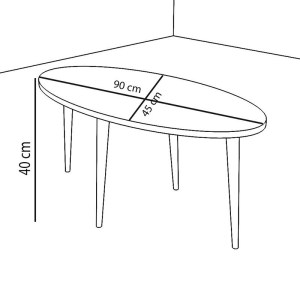 pak-120-000136-3 ΤΡΑΠΕΖΙ ΣΑΛΟΝΙΟΥ BARTON PAKOWORLD ΛΕΥΚΟ-ΚΑΦΕ 90X45X40ΕΚ