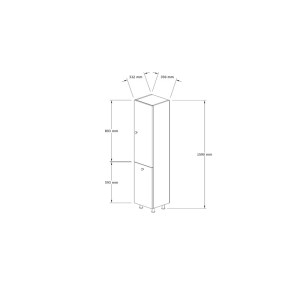 pak-120-000383-2 ΝΤΟΥΛΑΠΑ-ΣΤΗΛΗ ΜΠΑΝΙΟΥ GINGO PAKOWORLD ΜΕΛΑΜΙΝΗΣ ΛΕΥΚΟ 33X35X159ΕΚ