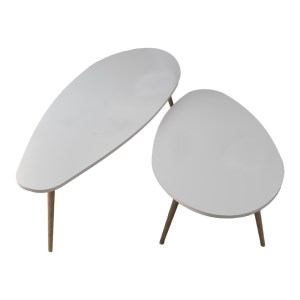 pak-120-000417-3 ΤΡΑΠΕΖΙ ΣΑΛΟΝΙΟΥ DAVRANE PAKOWORLD ΛΕΥΚΟ-ΦΥΣΙΚΟ ΜΕΛΑΜΙΝΗΣ 116X46X6ΕΚ