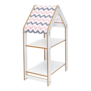 pak-120-000427 ΡΑΦΙΕΡΑ MONTESSORI ZOILEN PAKOWORLD ΛΕΥΚΟ-ΡΟΖ MDF 50X30X80ΕΚ