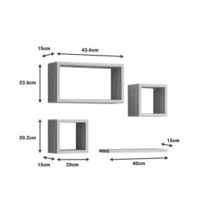 pak-120-000450-3 ΡΑΦΙΕΡΑ BABINE PAKOWORLD ΜΕΛΑΜΙΝΗ ΣΕ OAK ΑΠΟΧΡΩΣΗ 84X15X44ΕΚ