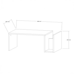 pak-120-000504-5 ΤΡΑΠΕΖΙ ΣΑΛΟΝΙΟΥ POKO PAKOWORLD ΣΕ ΛΕΥΚΗ ΑΠΟΧΡΩΣΗ 86.8X50X32,4ΕΚ
