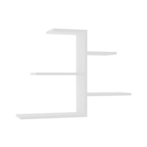 pak-120-000569 ΡΑΦΙΕΡΑ ΤΟΙΧΟΥ CALLUM PAKOWORLD ΣΕ ΛΕΥΚΗ ΑΠΟΧΡΩΣΗ 82.2X19,6X48ΕΚ