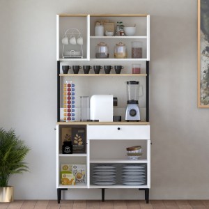 pak-120-000629-1 ΝΤΟΥΛΑΠΙΑ ΚΟΥΖΙΝΑΣ LENNER PAKOWORLD ΛΕΥΚΟ-SONOMA 90X45X184ΕΚ