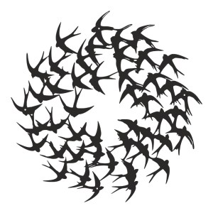 pak-120-000639 ΔΙΑΚΟΣΜΗΤΙΚΟ ΤΟΙΧΟΥ SWARM PAKOOWORLD ΜΑΥΡΟ ΜΕΤΑΛΛΙΚΟ Φ50X1,5ΕΚ