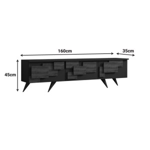 pak-120-000668-5 ΕΠΙΠΛΟ ΤΗΛΕΟΡΑΣΗΣ TRIDA PAKOWORLD ΚΑΡΥΔΙ ΜΕ ΑΝΘΡΑΚΙ 160X35X45ΕΚ