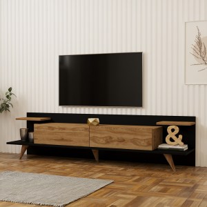 pak-120-000672 ΕΠΙΠΛΟ ΤΗΛΕΟΡΑΣΗΣ ASTRY PAKOWORLD OAK ΜΕ ΑΝΘΡΑΚΙ 180X36,8X45ΕΚ