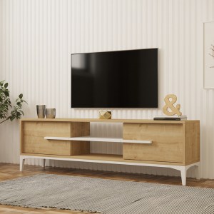 pak-120-000676 ΕΠΙΠΛΟ ΤΗΛΕΟΡΑΣΗΣ ESLEM PAKOWORLD ΣΕ ΦΥΣΙΚΗ ΑΠΟΧΡΩΣΗ ΜΕ ΛΕΥΚΟ 160X34,6X48,1ΕΚ