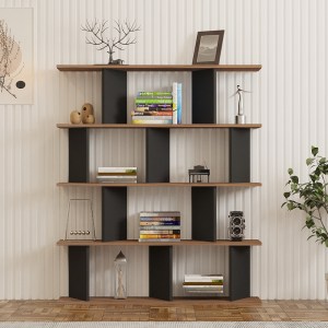 pak-120-000677-1 ΒΙΒΛΙΟΘΗΚΗ RATU PAKOWORLD ΑΝΘΡΑΚΙ ΜΕ OAK 120X24,6X141ΕΚ