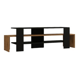pak-120-000679-1 ΕΠΙΠΛΟ ΤΗΛΕΟΡΑΣΗΣ LENOUR PAKOWORLD SONOMA ΜΕ ΜΑΥΡΟ 150X35X45ΕΚ