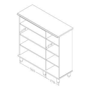 pak-123-000032-9 ΠΑΠΟΥΤΣΟΘΗΚΗ-ΝΤΟΥΛΑΠΙ SANTO PAKOWORLD 16 ΖΕΥΓΩΝ ΧΡΩΜΑ WENGE 89,5X34,5X91,5ΕΚ