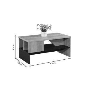pak-123-000159-3 ΤΡΑΠΕΖΙ ΣΑΛΟΝΙΟΥ NAYA PAKOWORLD SONOMA-ΑΝΘΡΑΚΙ 93X46X43ΕΚ