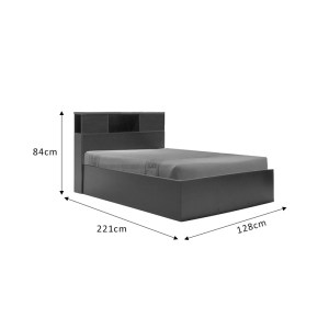 pak-123-000205-2 ΚΡΕΒΑΤΙ OLYMPUS PAKOWORLD ΣΕ ΧΡΩΜΑ WENGE 120X200ΕΚ