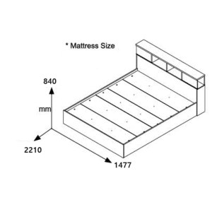 pak-123-000218-3 ΚΡΕΒΑΤΙ OLYMPUS PAKOWORLD ΣΕ ΛΕΥΚΗ ΑΠΟΧΡΩΣΗ 140X200ΕΚ