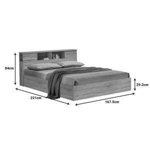pak-123-000225-3 ΚΡΕΒΑΤΙ ΔΙΠΛΟ OLYMPUS PAKOWORLD ΣΕ SONOMA ΑΠΟΧΡΩΣΗ 160X200ΕΚ