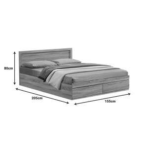 pak-123-000237-5 ΚΡΕΒΑΤΙ OLYMPUS PAKOWORLD ΜΕ ΣΥΡΤΑΡΙ ΣΕ SONOMA ΑΠΟΧΡΩΣΗ 150X200ΕΚ