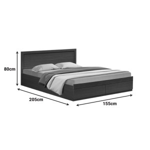 pak-123-000245-5 ΚΡΕΒΑΤΙ OLYMPUS PAKOWORLD ΜΕ ΣΥΡΤΑΡΙ ΣΕ WENGE ΑΠΟΧΡΩΣΗ 150X200ΕΚ
