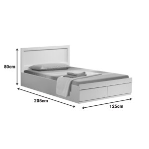 pak-123-000247-6 ΚΡΕΒΑΤΙ OLYMPUS PAKOWORLD ΜΕ ΣΥΡΤΑΡΙ ΣΕ ΛΕΥΚΗ ΑΠΟΧΡΩΣΗ 120X200ΕΚ