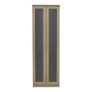 pak-123-000254-3 ΠΑΠΟΥΤΣΟΘΗΚΗ-ΝΤΟΥΛΑΠΑ SANTE PAKOWORLD 21 ΖΕΥΓΩΝ ΣΕ SONOMA-ΑΝΘΡΑΚΙ ΑΠΟΧΡΩΣΗ 60X37X183ΕΚ