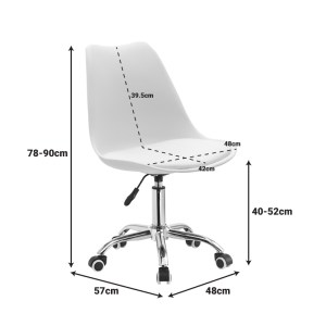pak-127-000024-8 ΚΑΡΕΚΛΑ ΓΡΑΦΕΙΟΥ ΕΡΓΑΣΙΑΣ GASTON II PAKOWORLD PP-PU ΜΑΥΡΟ