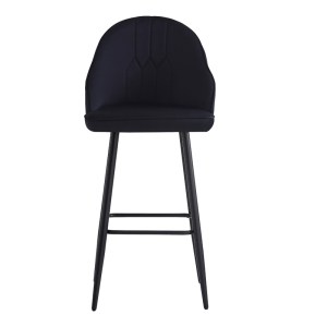 pak-127-000184-1 ΣΚΑΜΠΟ ΜΠΑΡ VELVA PAKOWORLD ΒΕΛΟΥΔΟ ΣΕ ΜΑΥΡΗ ΑΠΟΧΡΩΣΗ 46X45X113ΕΚ