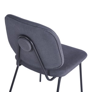 pak-127-000199-6 ΚΑΡΕΚΛΑ PIETRO I PAKOWORLD ΑΝΘΡΑΚΙ ΥΦΑΣΜΑ-ΠΟΔΙ ΜΑΥΡΟ ΜΕΤΑΛΛΟ 45X55X82.5ΕΚ