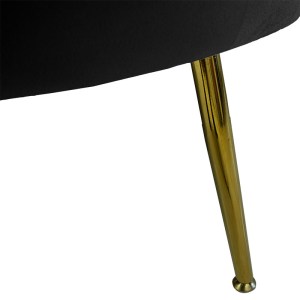 pak-128-000007-7 ΚΑΝΑΠΕΣ 2ΘΕΣΙΟΣ DAIMON PAKOWORLD ΒΕΛΟΥΔΟ ΜΑΥΡΟ 134X70X77ΕΚ