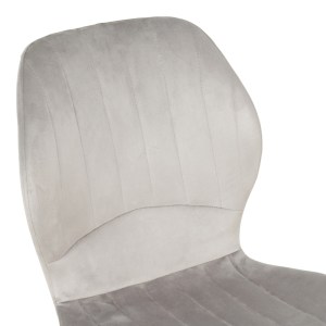pak-128-000053-4 ΚΑΡΕΚΛΑ JELOUR PAKOWORLD ΒΕΛΟΥΔΟ ΣΕ ΓΚΡΙ ΑΠΟΧΡΩΣΗ-ΠΟΔΙΑ ΜΑΥΡΑ ΜΕΤΑΛΛΙΚΑ 46.5X60X84ΕΚ