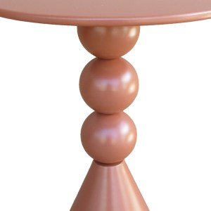 pak-128-000068-2 ΒΟΗΘΗΤΙΚΟ ΤΡΑΠΕΖΙ BILANE PAKOWORLD ΜΕΤΑΛΛΟ ΣΕ TERRACOTTA ΑΠΟΧΡΩΣΗ Φ39X55ΕΚ