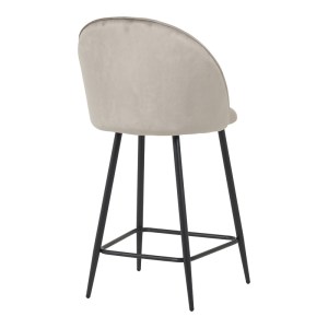 pak-128-000070-1 ΣΚΑΜΠΟ ΜΠΑΡ ΜΕΣΑΙΟΥ ΥΨΟΥΣ PERCH PAKOWORLD ΒΕΛΟΥΔΟ ΣΕ ΓΚΡΙ ΑΠΟΧΡΩΣΗ ΜΕ ΜΑΥΡΑ ΜΕΤΑΛΛΙΚΑ ΠΟΔΙΑ 50X43X99ΕΚ