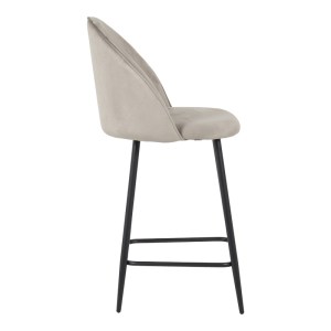 pak-128-000070-2 ΣΚΑΜΠΟ ΜΠΑΡ ΜΕΣΑΙΟΥ ΥΨΟΥΣ PERCH PAKOWORLD ΒΕΛΟΥΔΟ ΣΕ ΓΚΡΙ ΑΠΟΧΡΩΣΗ ΜΕ ΜΑΥΡΑ ΜΕΤΑΛΛΙΚΑ ΠΟΔΙΑ 50X43X99ΕΚ
