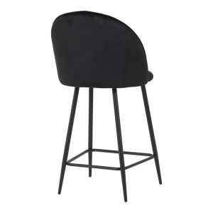 pak-128-000072-1 ΣΚΑΜΠΟ ΜΠΑΡ ΜΕΣΑΙΟΥ ΥΨΟΥΣ PERCH PAKOWORLD ΒΕΛΟΥΔΟ ΣΕ ΜΑΥΡΗ ΑΠΟΧΡΩΣΗ ΜΕ ΜΑΥΡΑ ΜΕΤΑΛΛΙΚΑ ΠΟΔΙΑ 50X43X99ΕΚ